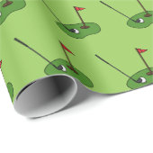 Golf Course Hole mit Flaggenmuster Geschenkpapier (Rolleneckpunkt)