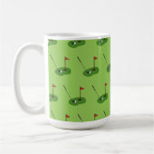 Golf Course Hole mit Flaggenmuster Kaffeetasse (Links)