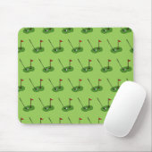 Golf Course Hole mit Flaggenmuster Mousepad (Mit Mouse)