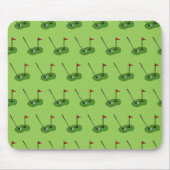 Golf Course Hole mit Flaggenmuster Mousepad (Vorne)