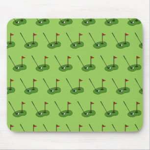 Golf Course Hole mit Flaggenmuster Mousepad