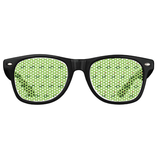 Golf Course Hole mit Flaggenmuster Partybrille (Vorderseite)