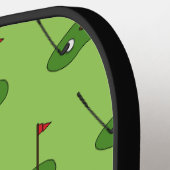 Golf Course Hole mit Flaggenmuster Pickleball Schläger (Linke Seite)