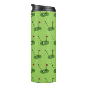 Golf Course Hole mit Flaggenmuster Thermosbecher (Nach rechts gedreht)