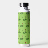 Golf Course Hole mit Flaggenmuster Trinkflasche (Links)