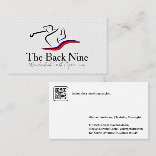Golf Course Logo | Sports Visitenkarte (Vorne/Hinten)