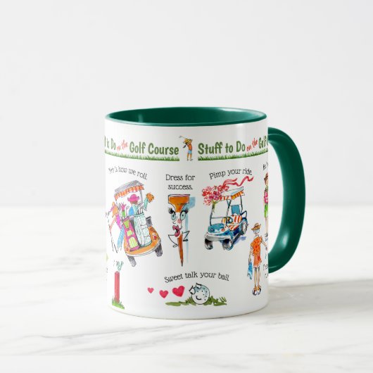 Golf Course Spaß macht Tasse (VorderseiteRechts)