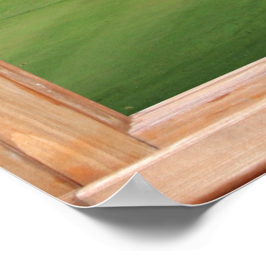 Golf Course View von einem Fenster aus Poster (Ecke)