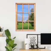 Golf Course View von einem Fenster aus Poster (Heimbüro)