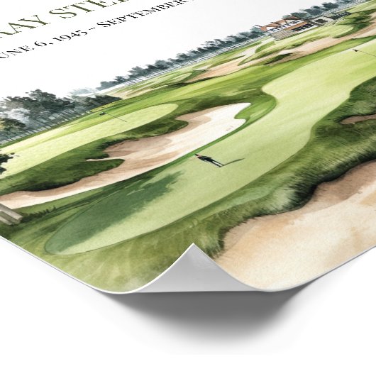 Golf Course Welcome to Celebration Of Life Poster (Ecke)