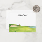Golf Course with your name Mitteilungskarte (Vorderseite/Rückseite Beispiel)