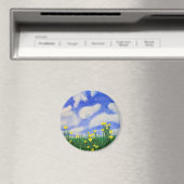 Golf Cove Blume in einem hellen Feld Magnet (In Situ (Geschirrspüler))