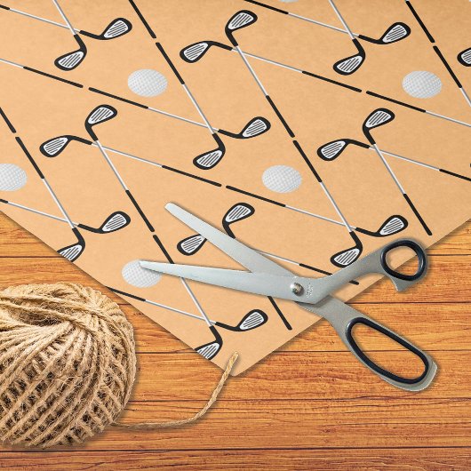 Golf Crossclubs Muster orange Seidenpapier