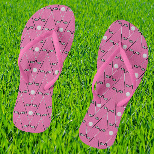 Golf Crossvereine Muster rosa Badesandalen