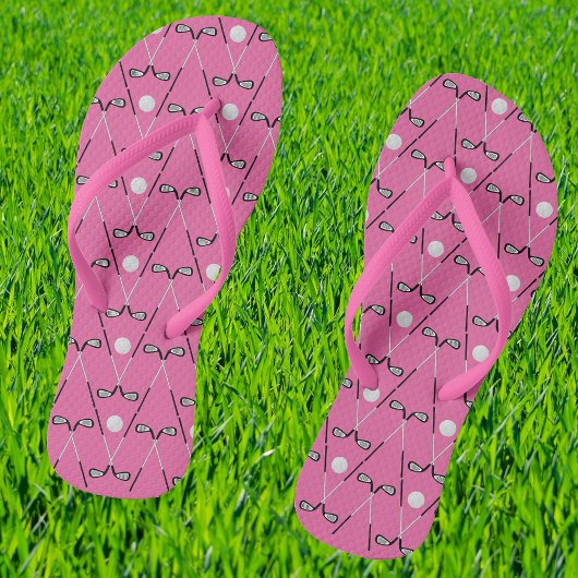 Golf Crossvereine Muster rosa Badesandalen