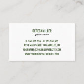 Golf-Cup-Logo| Golf Beruflich oder Tauchlehrer Visitenkarte (Rückseite)