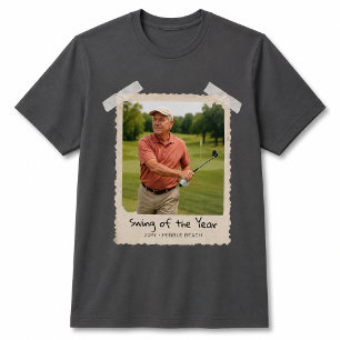 Golf Custom Foto-Shirt, Retro-Foto Golfer T-Shirt