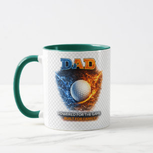 Golf Dad Shield Logo Tasse – Angetreten für das Sp