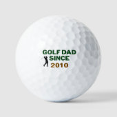 Golf Dad Since Year Vintage Design Golfball (Vorderseite)