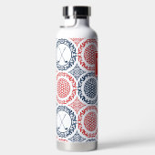 Golf-Damask im Prepper-Stil – Bälle & Schläger - R Trinkflasche (Rechts)