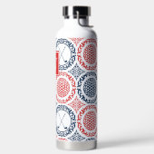 Golf-Damask im Prepper-Stil – Bälle & Schläger - R Trinkflasche (links)