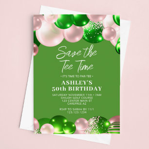 Golf Damen Par-Tee 50. Geburtstag Save The Date