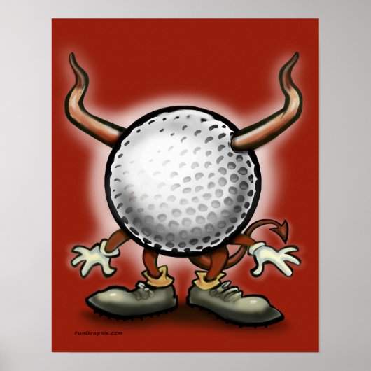 Golf-Dämonen-Plakat Poster (Vorne)
