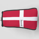 Golf Dänemark & Dänische Flagge / Golf Clubs Abdec Headcover (Vorderseite)