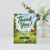 Golf Danke für den tollen Tag Postkarte (Stehend Vorderseite)
