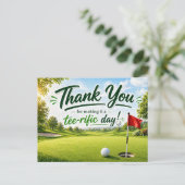 Golf Danke für den tollen Tag Postkarte (Stehend Vorderseite)