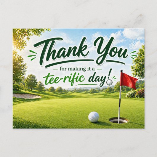 Golf Danke für den tollen Tag Postkarte (Vorderseite)