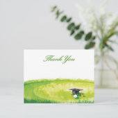Golf Danke für die Abschlussfeier Postkarte (Stehend Vorderseite)