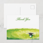 Golf Danke für die Abschlussfeier Postkarte (Vorne/Hinten)