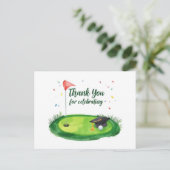 Golf Danke für die Abschlussfeier  Postkarte (Stehend Vorderseite)