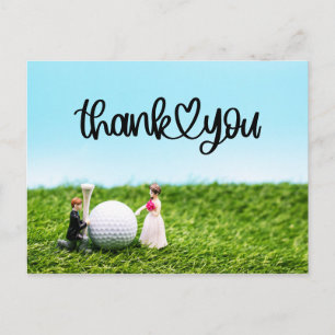 Golf danke Ihnen Karte Hochzeit mit Braut und Bräu