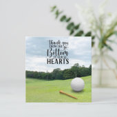 Golf danke Ihnen so viel für den Golfball auf Grün (Stehend Vorderseite)