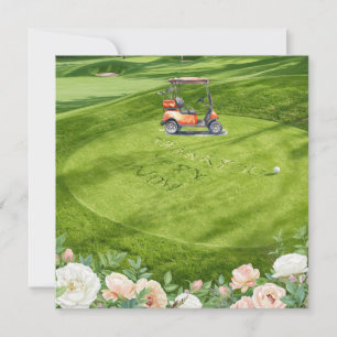 Golf danke Ihnen Text für Golfer mit Blume