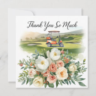 Golf danke Ihnen Text für Golfer mit Blume