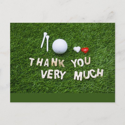 Golf Danke Karte Fairway Dankbarkeit (Vorderseite)