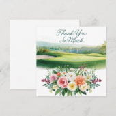 Golf danke Karte Golfplatz Aquarell (Vorne/Hinten)