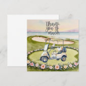 Golf danke Karte Golfplatz Aquarell (Vorne/Hinten)