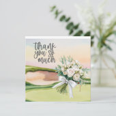 Golf danke Karte Golfplatz Aquarell (Stehend Vorderseite)