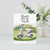 Golf danke Karte Golfplatz Aquarell (Stehend Vorderseite)