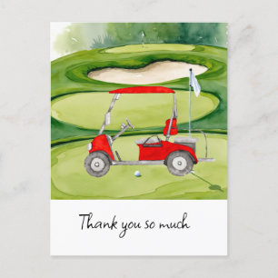 Golf danke Karte Golfplatz Aquarell