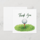 Golf Danke Karte mit Golfball für Golfer (Vorne/Hinten)