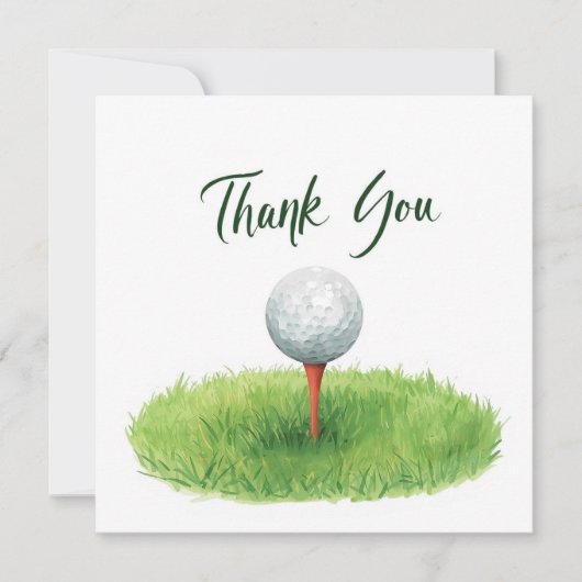 Golf Danke Karte mit Golfball für Golfer (Vorderseite)