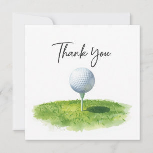 Golf Danke Karte mit Golfball für Golfer