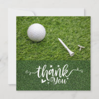 Golf Danke Karte mit Golfball für Golfer