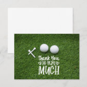 Golf Danke Karte mit Kugel für Golfer (Vorne/Hinten)