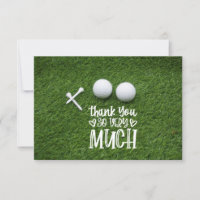 Golf Danke Karte mit Kugel für Golfer